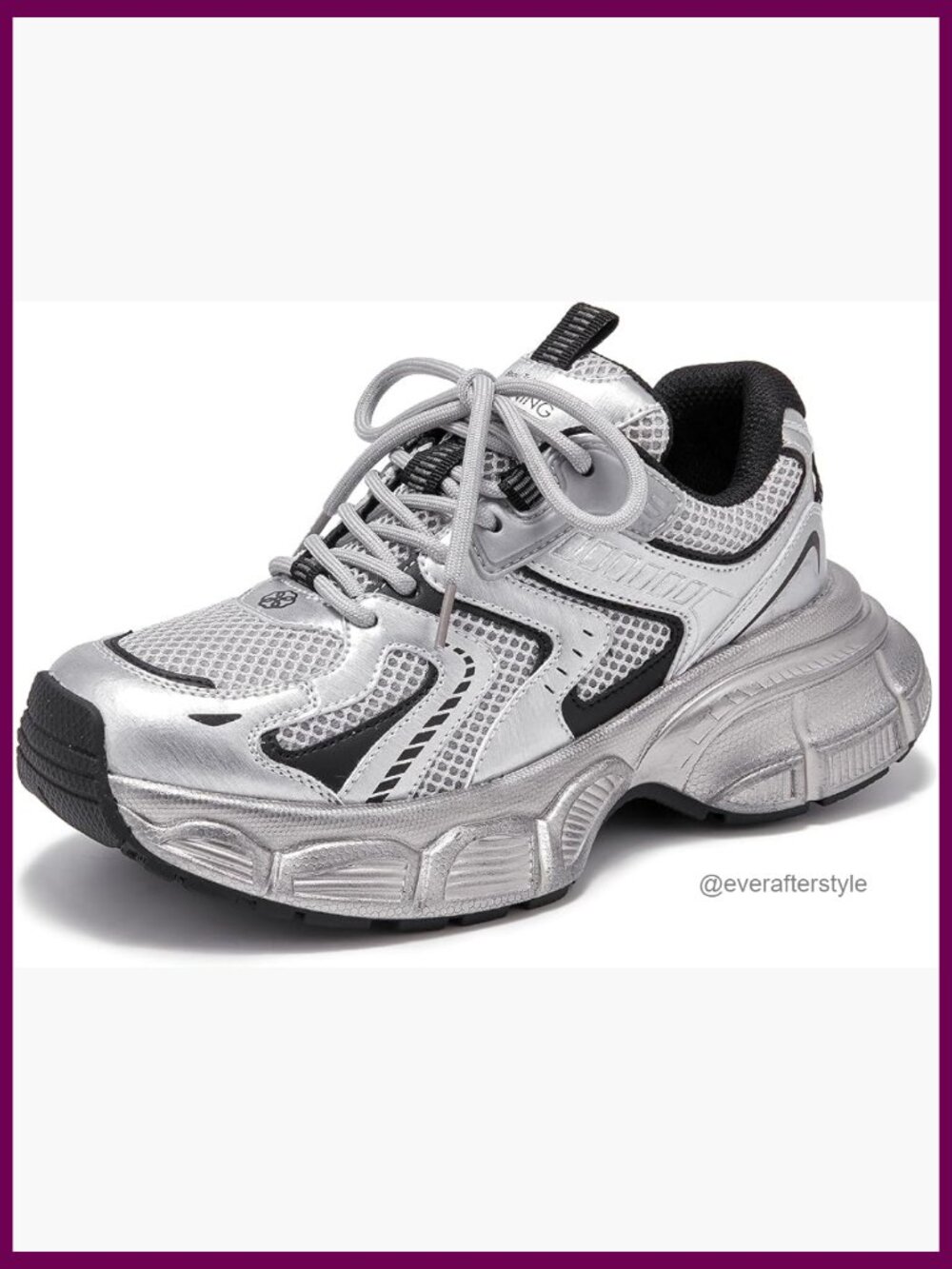 Chunky Platform Fashion Sneakers, Comfortable Running Shoes, Casual Lightweight